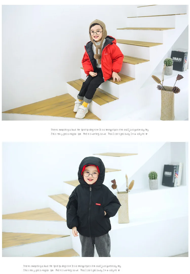 Autumn Winter Jacket Coat Kids Baby Girls Boy Clothes Warm Thickening Hooded Children Down Jackets Outwear Fashion Snowsuit