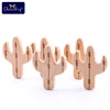 10pc Wooden Teether Animals Beech Teething Grasping Wooden Animal Toy Rodent Baby Teether Pendant DIY  Pacifier Chain Kids Goods 3