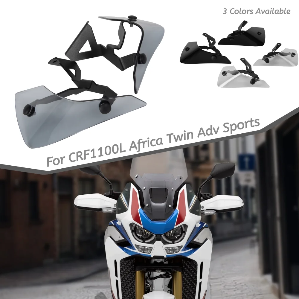 Pare-brise latéral moto pare-brise pare-brise déflecteur de vent pour Honda  Crf 1100 L Crf1100l Africa Twin Adventure Sports 2020