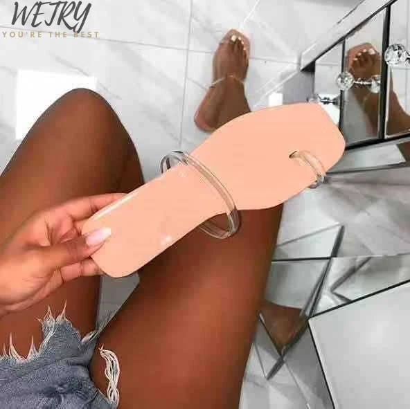 beach slippers Новинка года; шлепанцы на плоской подошве с открытым носком; женские шлепанцы; сезон лето; женская повседневная обувь на полой подошве без застежки; пляжная женская обувь; Zapatos mujer - Цвет: beach slippers