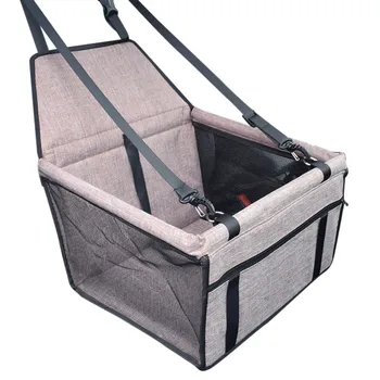 

Transer Packages For Dog Gray New Pet Stripe Seat Car Seat Clip-On Safety Leash And Zipper Storage Pocket 19July30 P30