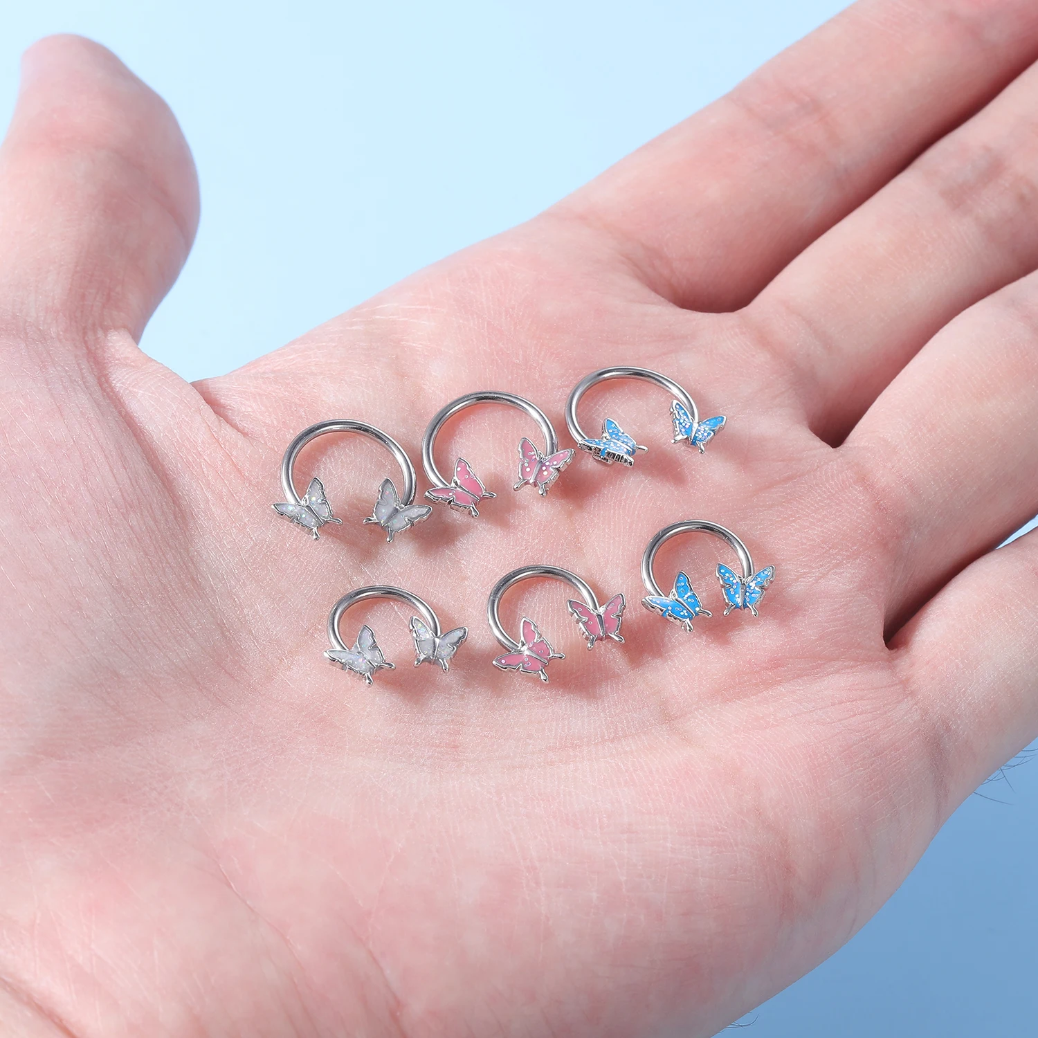 piercing jewelry nose rings body piercing jewelry body jewelry ZS 16G butterfly nose ring