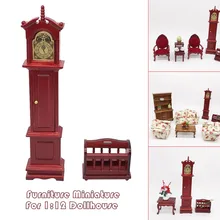 1:12 миниатюрная мебель для кукольного дома деревянные часы корзина гостиная ролевые игры моделирование Кукольный дом Аксессуары Детская игрушка M850