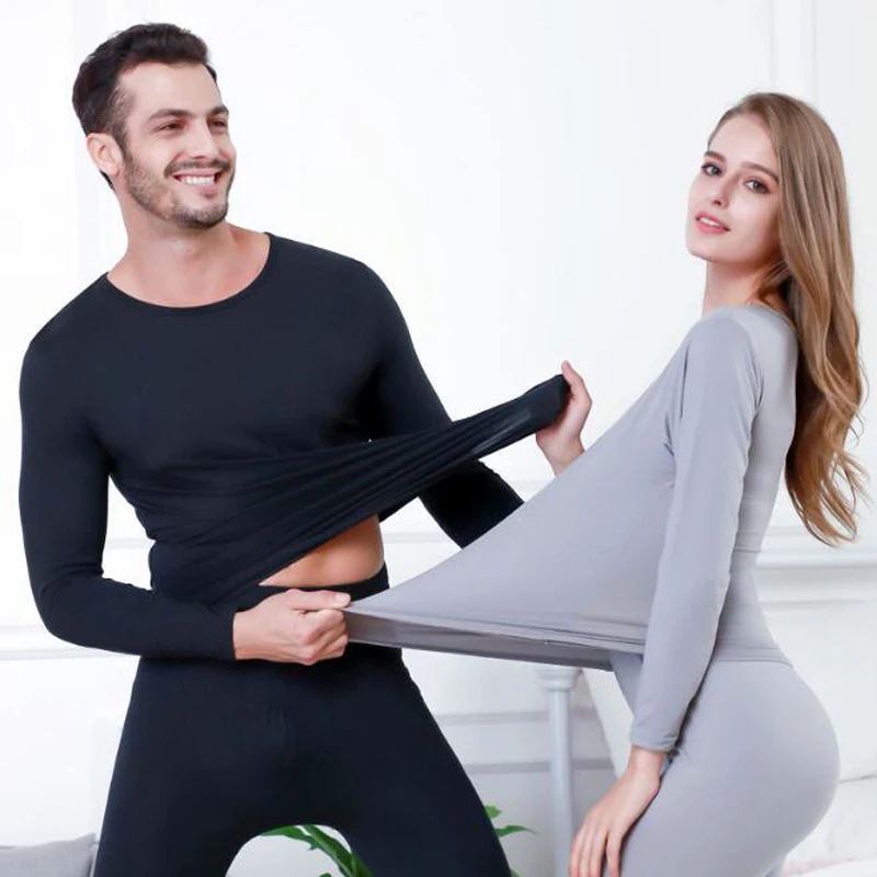 

2019 New Arrival Thin Style Thermal Underwear Set Long Johns For Male Female Warm Clothing Winter Suit Wear Plus Size L- 3XL