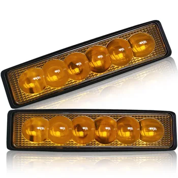 

New vehicle refitted with highlight 18W working lamp 6LED engineering roof rectangular strip lamp yellow light