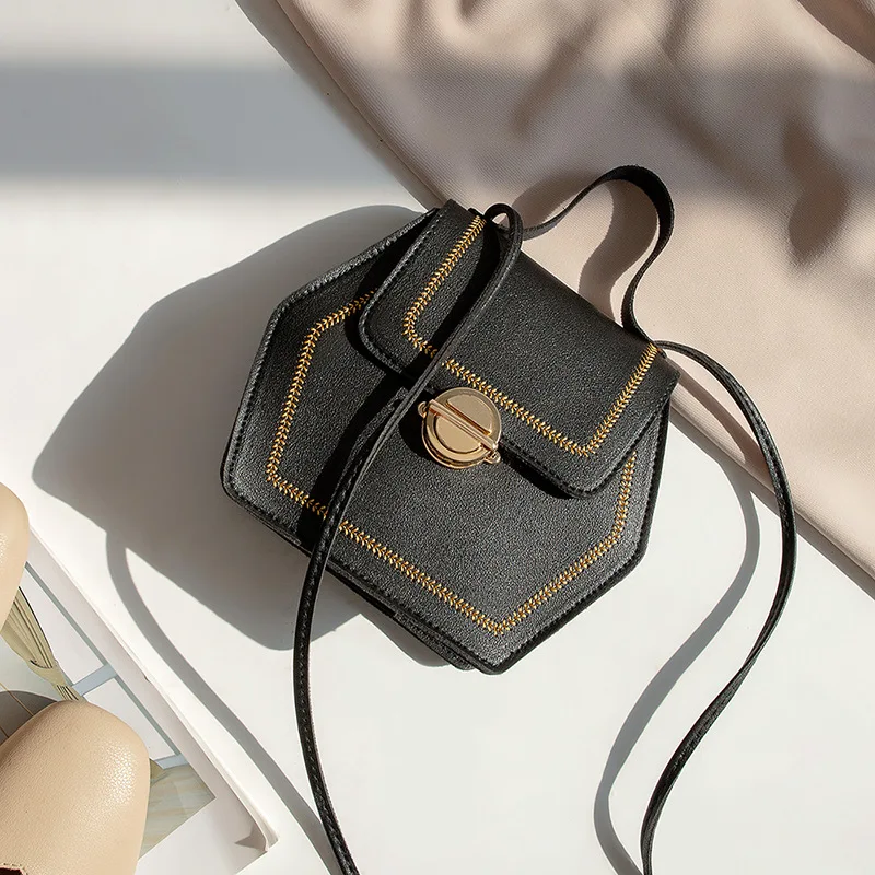 Miyahouse Геометрическая, Шестигранная форма, женская сумка на плечо, модная классная Женская сумочка для мобильного телефона, Женская дешевая сумка с верхней ручкой - Color: 5106-4