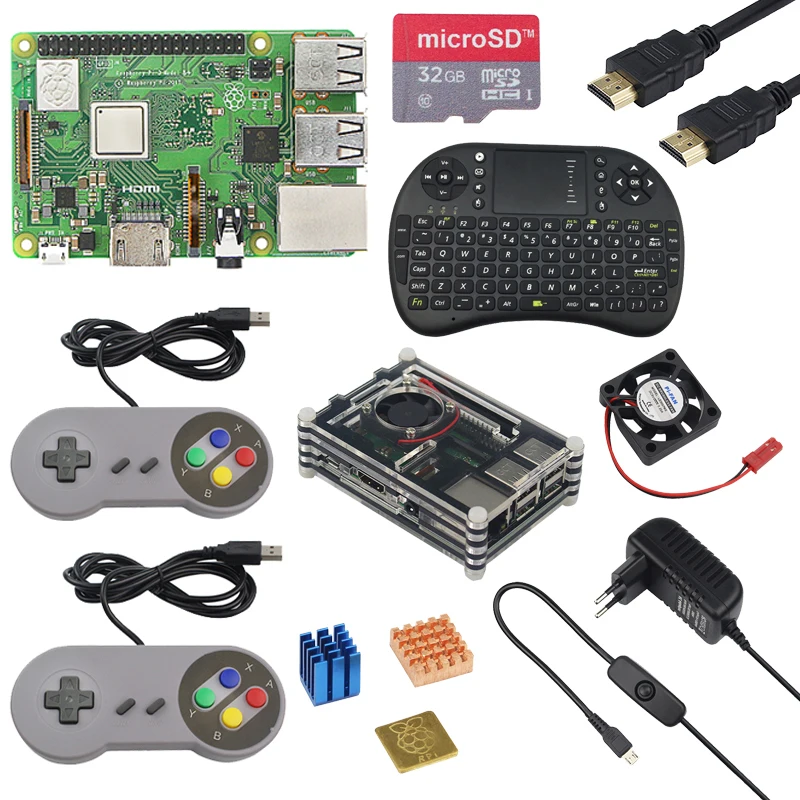 Оригинальный UK Raspberry Pi 3 Model B Plus 1G ram 1 4 GHz Quad core 64 bit cpu встроенный WiFi и Bluetooth 3B +