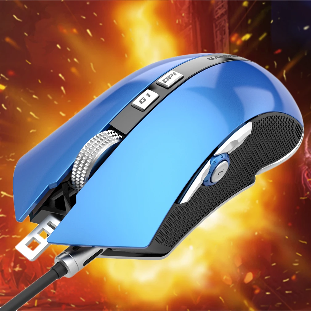 LUOM G60 проводной палец правый USB 1,1/2,0 интерфейс плетеный провод программируемый 9 Кнопок профессиональная оптическая игровая мышь