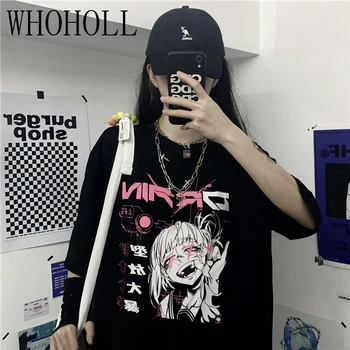 

Summer Goth Sexy Female Tee Aesthetic Loose Women T-shirt Punk Dark Grunge Streetwear Ladies Top Gothic Tshirts Harajuku Clothes