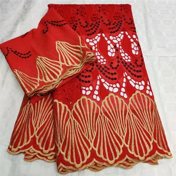

red high quality cotton lace2020 exquisite swiss voile lace forwedding dress African Cotton Swiss Lace Fabric