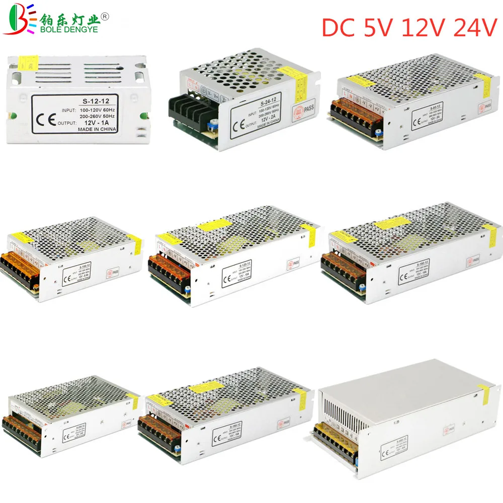 

5V 12V 24V Power Adapter Lighting Transformer AC 110V/220V To DC Switching Power Supply 2A 3A 5A 10A LED Driver For LED Strip