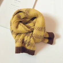 Мягкий вязаный шерстяной шарф в горошек для девочек от 1 до 8 лет, сохраняющий тепло, осенне-зимний шарф