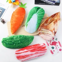 

Creative Personality Students Simulation Ingredients Vegetable Plush Pencil Case Big Pencil Case Student Stationery Play House