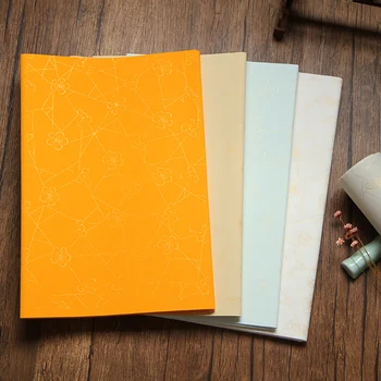 

Pastel Xuan Paper Thicken Painting Xuan Paper with Orchid Chrysanthemum for Calligraphy Creation Rice Paper Decoupage