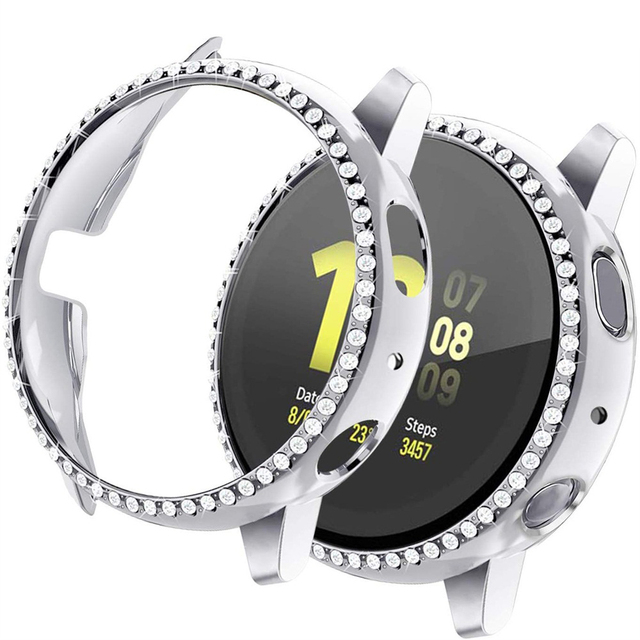 Fashion Bling Hard PC Watch Case Diamond Bumper Cover Protector for Samsung Galaxy Active 2 40mm 44mm Watches Accessories