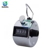 4 Digit Number Hand Held Tally Counter Digital Golf Clicker Manual Training Counting Counter Outdoor Sport Football 6 digit pulling cumulative counter with spring black