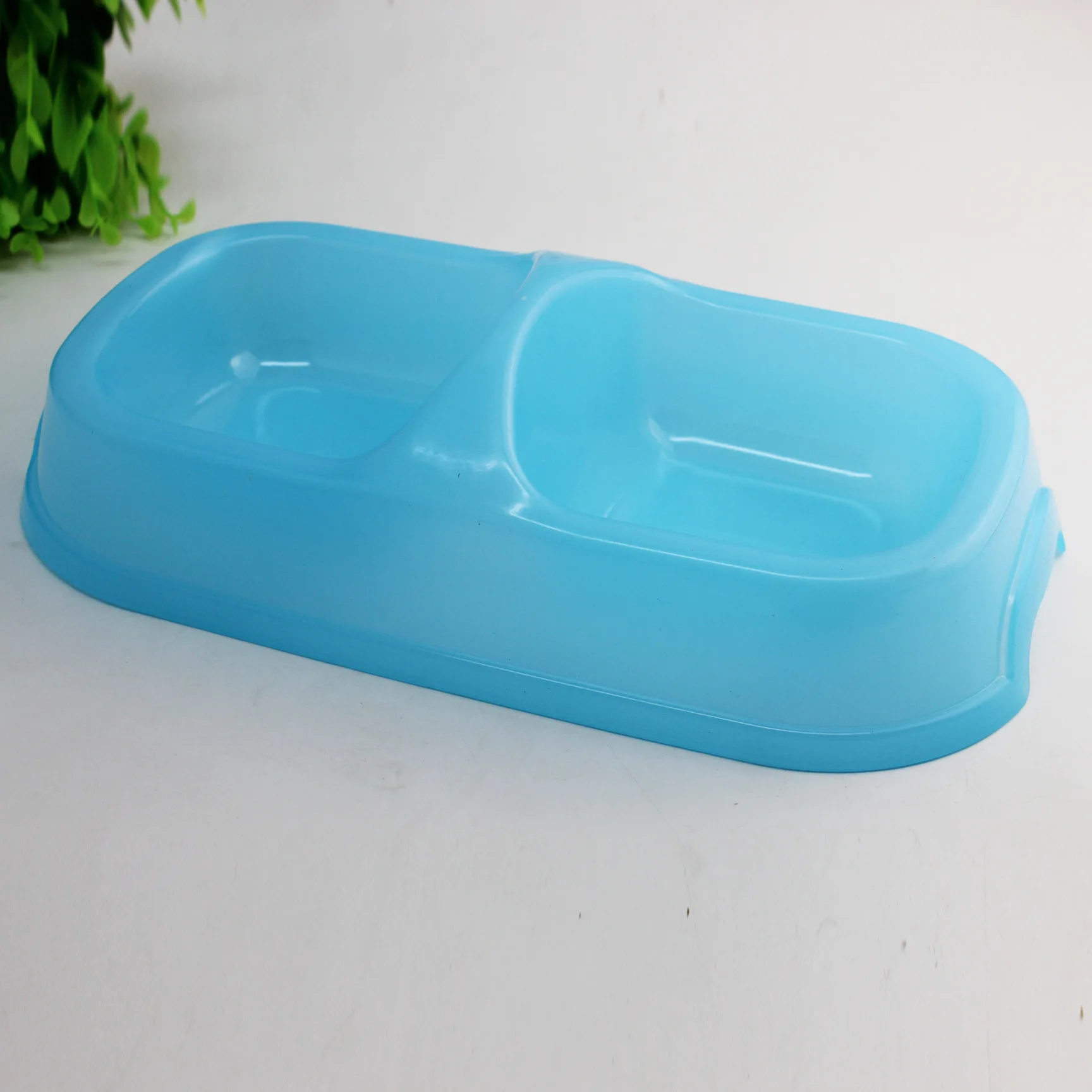 Transparent Big Head Double Bowl Doggie Bowl Dog Bowl Food Basin Cat Bowl Pet Supplies Price