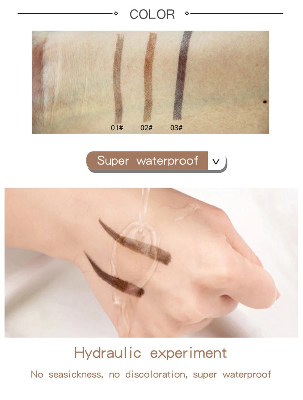 OEM Private Label Best Waterproof Mineral Liquid Eyebrow Pen 4 Heads Eye Makeup Pencil Custom