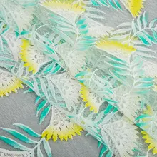 Ширина 125 см Высокое качество полый жаккард тюль кружево ткань для свадебной вечеринки сценическое платье многоцелевой ручной работы Декор ткань