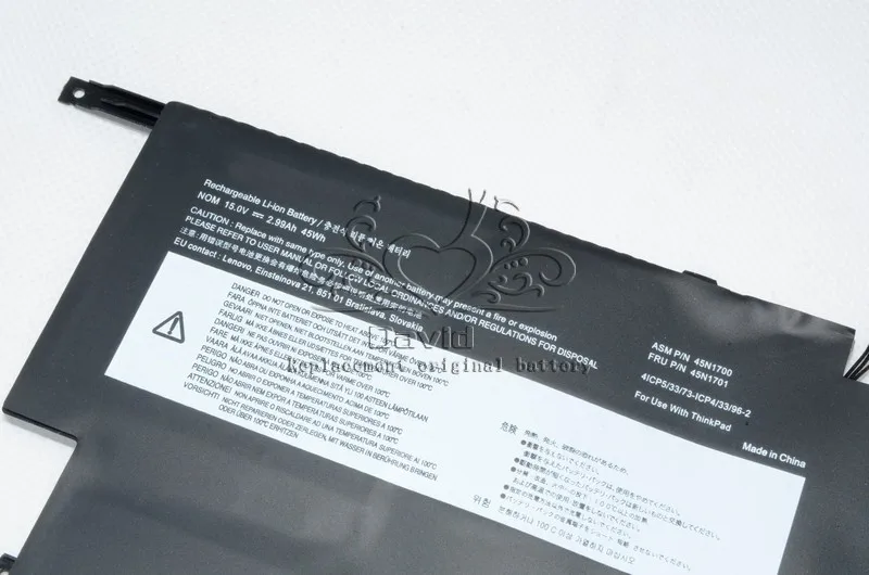 JIGU аккумулятор для ноутбука 45N1702 45N1703 для LENOVO ThinkPad X1 Carbon