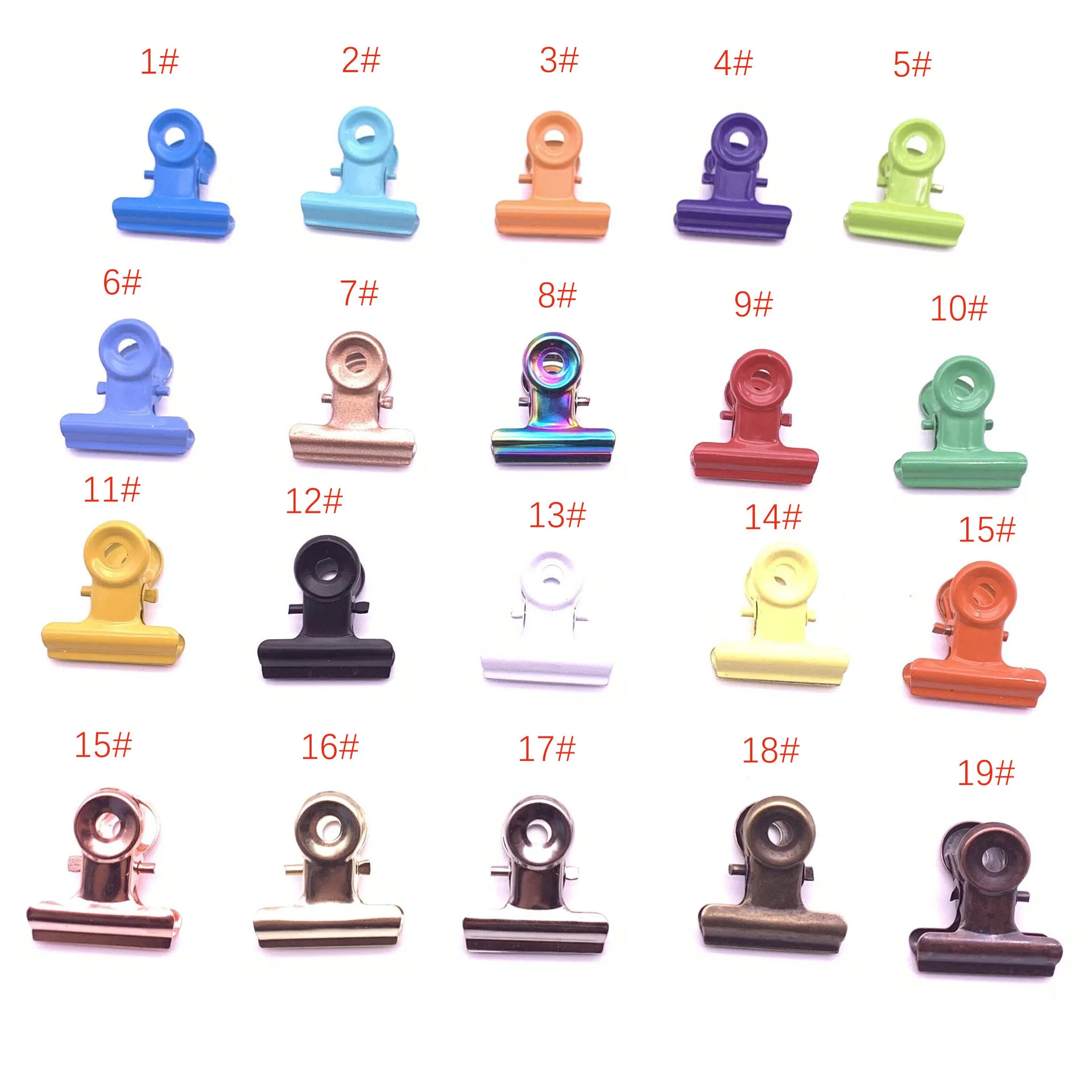 Color 22 Mm Metal Ticket Folder Stainless Steel Clip Strong Type Steel Clip Fast Delivery [Can Be Customized Color]