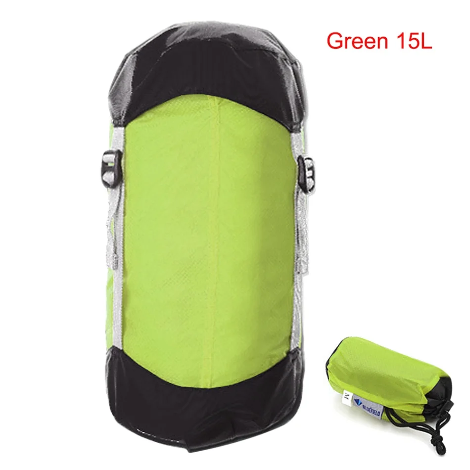 Green 15L Водонепроницаемый сухой мешок 10L/15L/20L плавательный мешок Сверхлегкий компрессионный мешок спальный мешок для пеший туризм с рюкзаком для кемпинга - Цвет: Green 15L