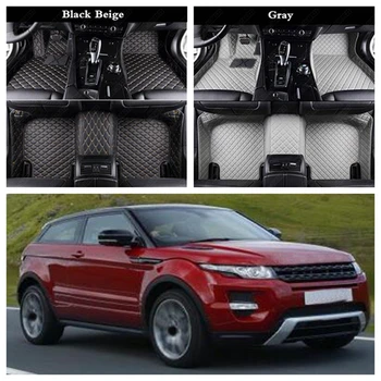 

Leather Custom Cars Foot Floor Mats Rugs for Land Rover Range Rover Sport Velar Range Rover Evoque Auto All Weather Suv Carpet
