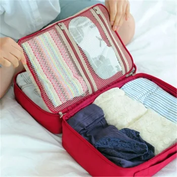 

Korean-style Waterproof Hand Multi-Compartment Storage Cartoon Clothing Package-Travel Bag Clothes Luggage L No.
