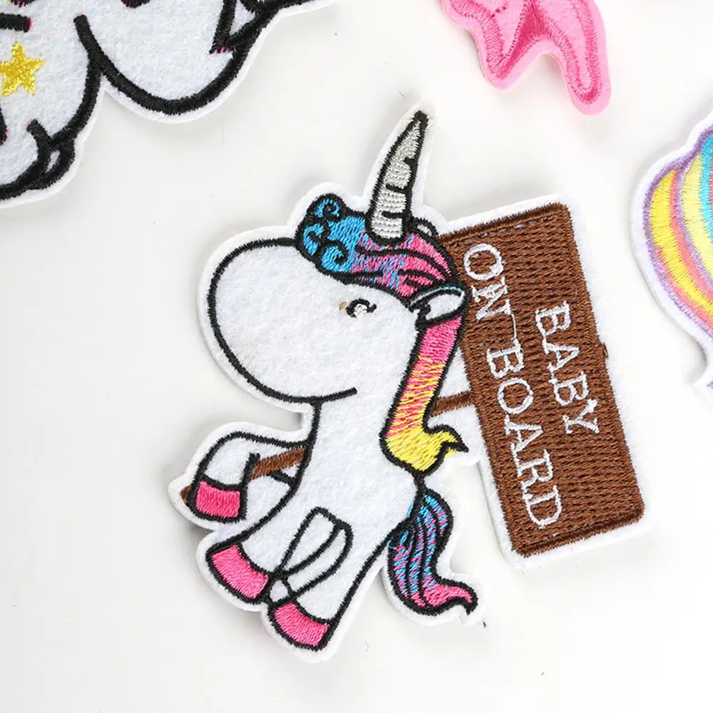 Unicorn Iron On Patch Embroidered Applique Jeans Patches For Jackets