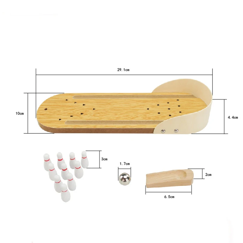 Мини настольный Боулинг мяч игры портативный Премиум деревянная доска боулинг игрушка Дети Забавный подарок школа декомпрессии метание игры