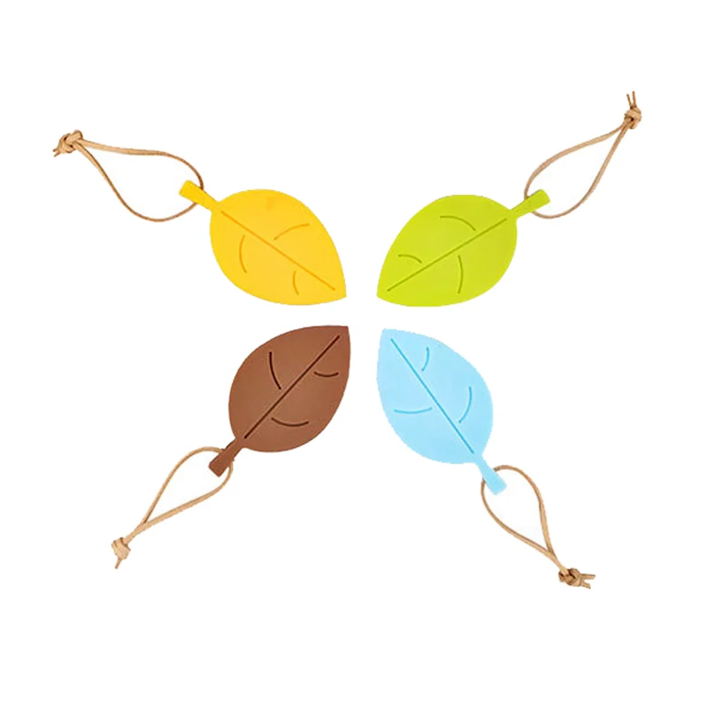 Door Stopper Cute Cartoon Leaf Anti-open Thickening Silicon Security Card Safety Eco-friendly Corner Protector Baby Protection