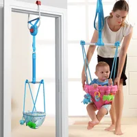 Baby Swing Bouncing Chair Toddler Indoor Multifunctional Hanging Seat Toy with Height Adjustable Jumping Fitness Frame Walk Belt 1
