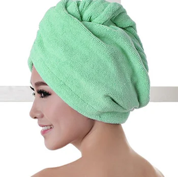 

Wontive Microfibre After Shower Hair Drying Wrap Womens Girls Lady's Towel Quick Dry Hair Hat Cap Turban Head Wrap Bathing Tools