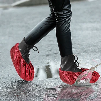 

2 Pair Reusable rain shoe cover unisex rainy Latex waterproof non-slip shoe cover Rain Boots Non-slip Washable Shoes 2020 NEWEST