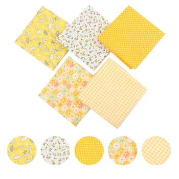 

5PCS Mixed Printed Cotton Sewing Quilting Fabrics Basic Quality for Patchwork Needlework DIY Handmade Cloth