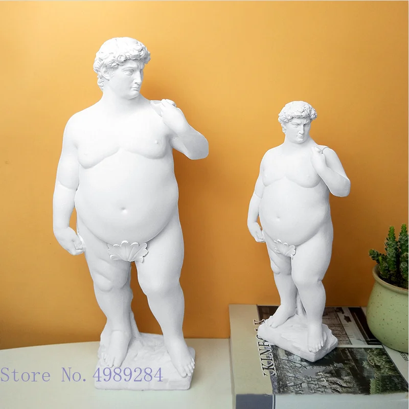 Grande Statuette Homme Nu 34 Cm – Résine, Sculpture PARASTONE