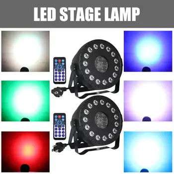 

AC 15LED 90-240V Adjustable Stage Lights DMX Voice Control Christmas Disco Party Bar Stage Decorative Lamps Projetcor