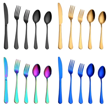 

20 Pieces Flatware Set Heavyweight Cutlery Dishwasher Safe Mirror Polished Dinner Knife Fork Spoon for Restaurant