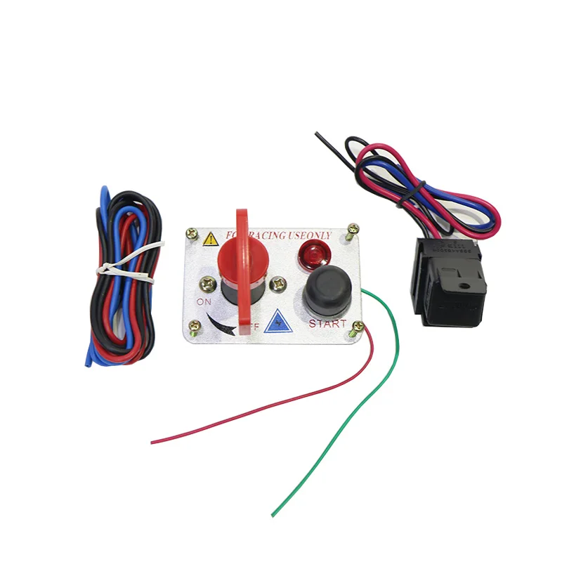 

Universial Racing Car Electronics One Lgnition Switch Kit Panel Engine Start Button toggle with accessory 12V