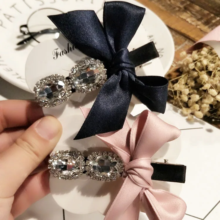 Fashion crystal Hairpins Hair Accessories for Women Girls Side clips Clips Elegant lady Barrette Headwear 2Pcs |