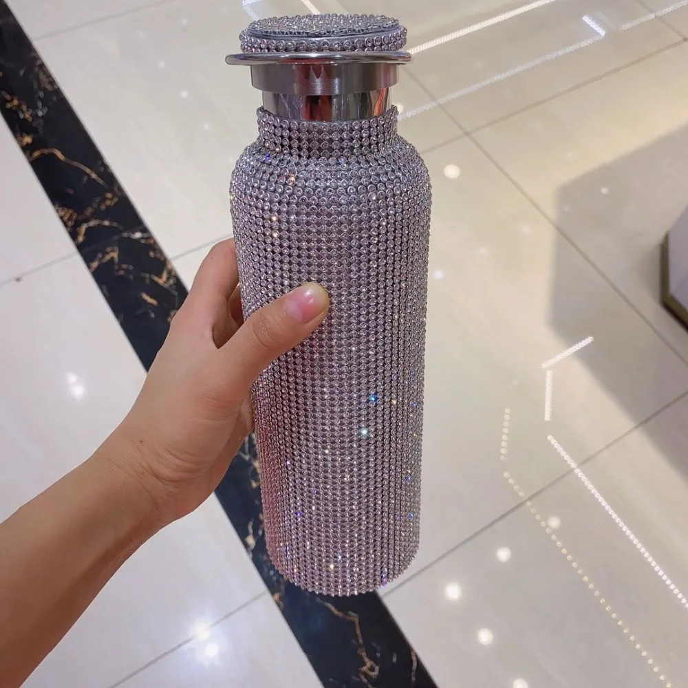2020 Designer Kettle Clutch Bottle Vacuum Cup Evening Bags With Diamonds Blingbling Clutches