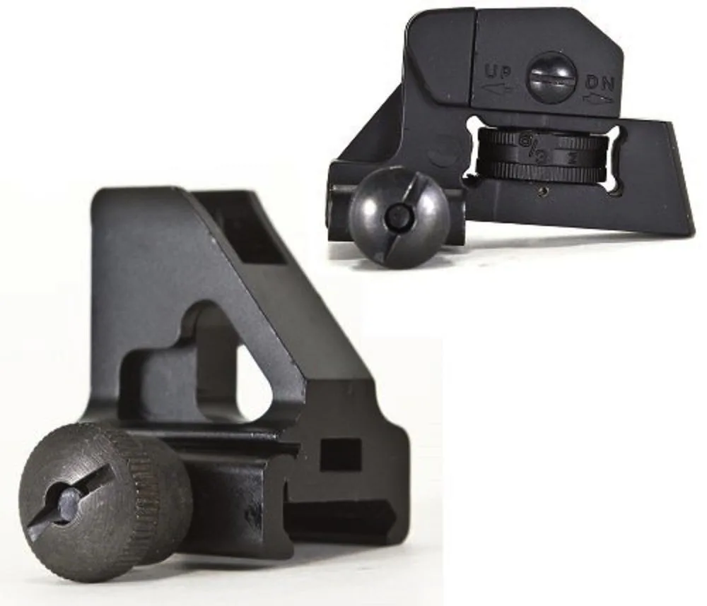 Передние и задние железные прицелы набор Пикатинни 20 мм рельс для плоских верхних рельсов