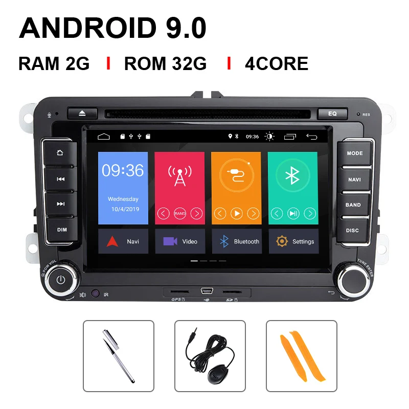4 Core 32 ROM Ips DSP 64G 2 Din Android 9 автомобильное радио DVD GPS навигация для Amarok волксаген VW Passat B7 B6 golf 5 6Skoda octavia 2 мультимедиа - Цвет: 4 Core 32 ROM