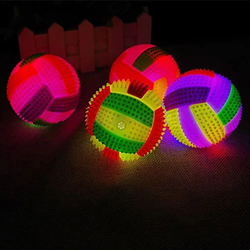 Детская игрушка со светодиодом мяч мигающий Цвет Изменение прыгающий массаж Ежик светящийся мяч Волейбол детская игрушка для детей случайный цвет