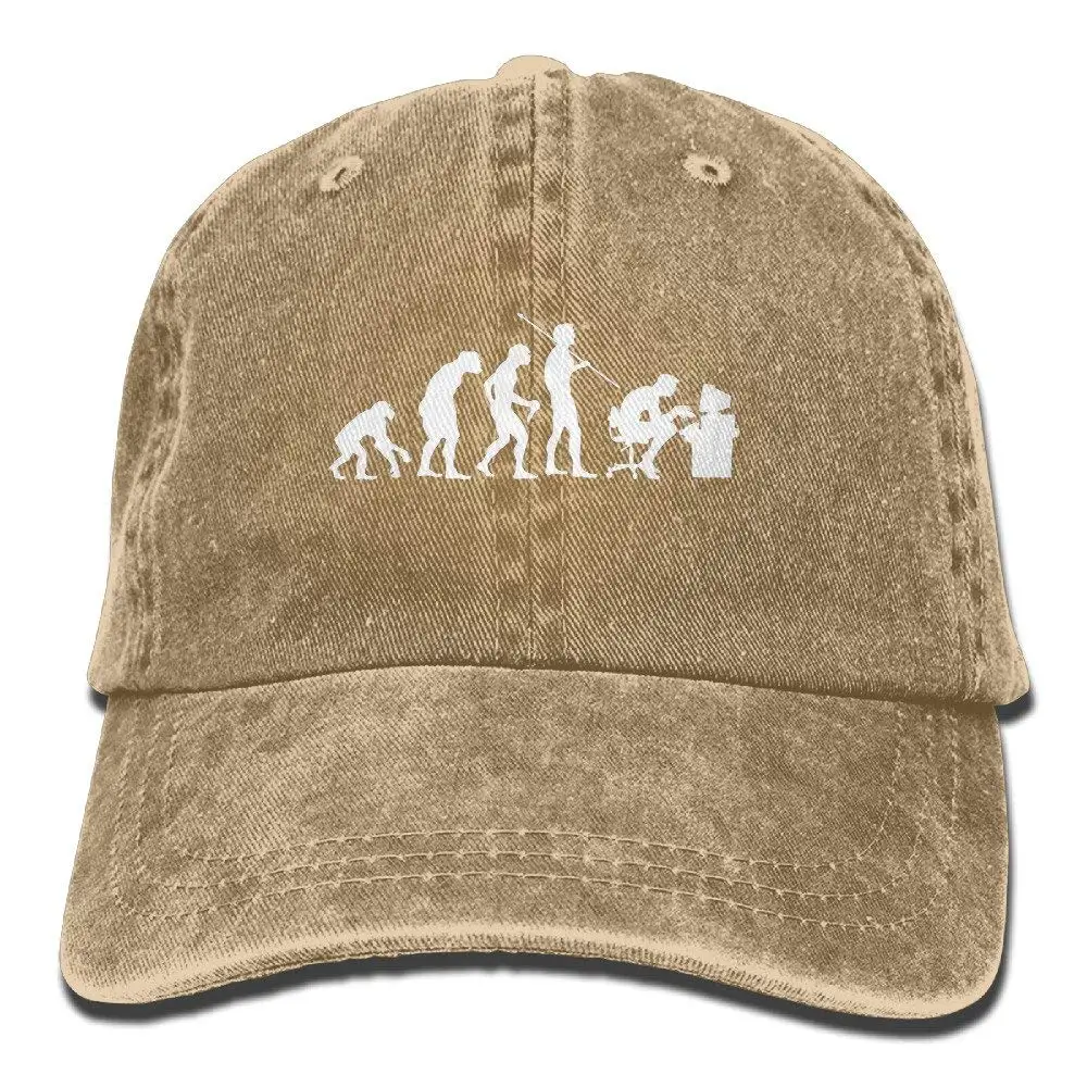 Эволюция компьютера гик Ретро вымытый окрашенный хлопок Регулируемая простая крышка низкий профиль