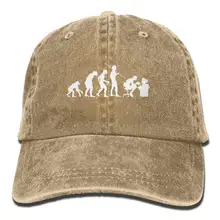 Эволюция компьютера гик Ретро вымытый окрашенный хлопок Регулируемая простая крышка низкий профиль