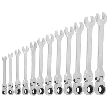 

Durable Quality Durable 8-19mm Movable Head Ratchet Spanner Wrench Wrench Flexible Head Tool Automotive Repair Hardware Tools