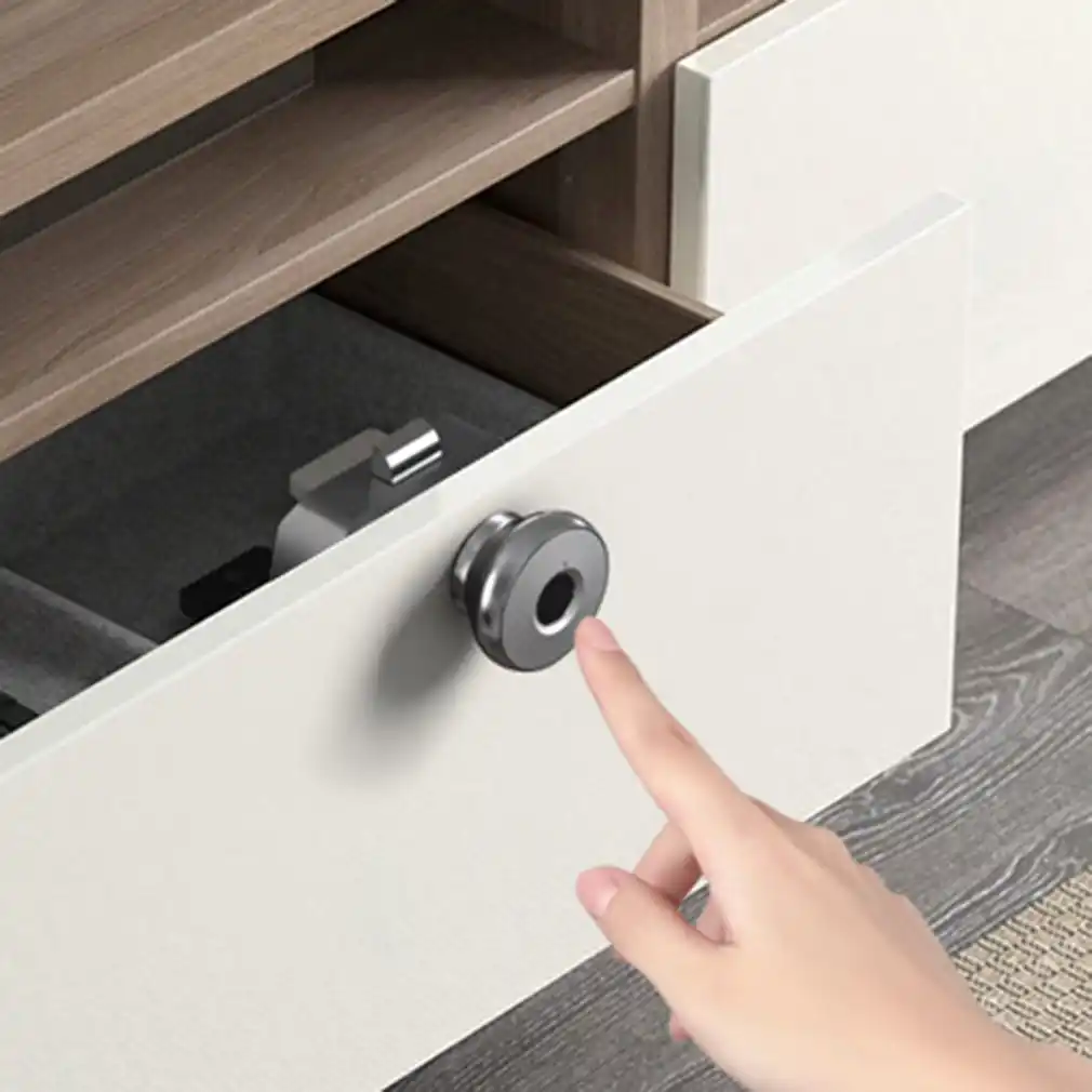 Aluminum Alloy Panel Fingerprint Drawer Lock Wardrobe Lock