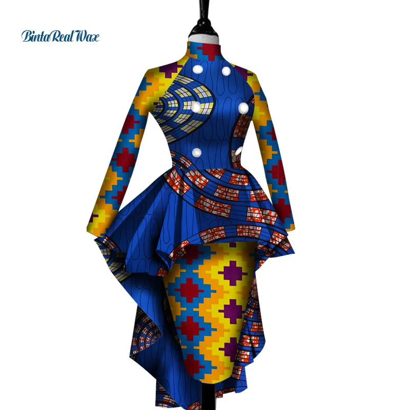 Комплект из 2 предметов с юбкой и топом воротником стойкой|african bazin|african bazin richebazin