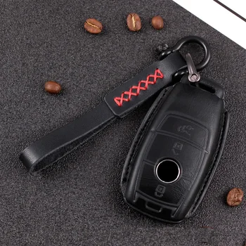 

Leather Car Key Case Key Cover for Mercedes Benz 2017 E Class W213 2018 S class Accessories Car styling